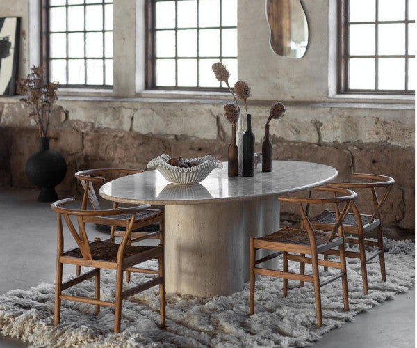 Jakobsdals Alaia spisebord - beige travertin - 240x130