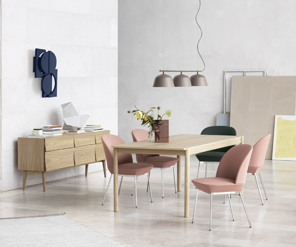 Muuto Oslo Side Chair - Twill Weave 530/Chrome
