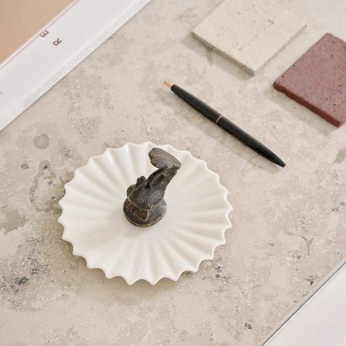 Vipp 430 Studio Desk - Jura Grau Blau Marble