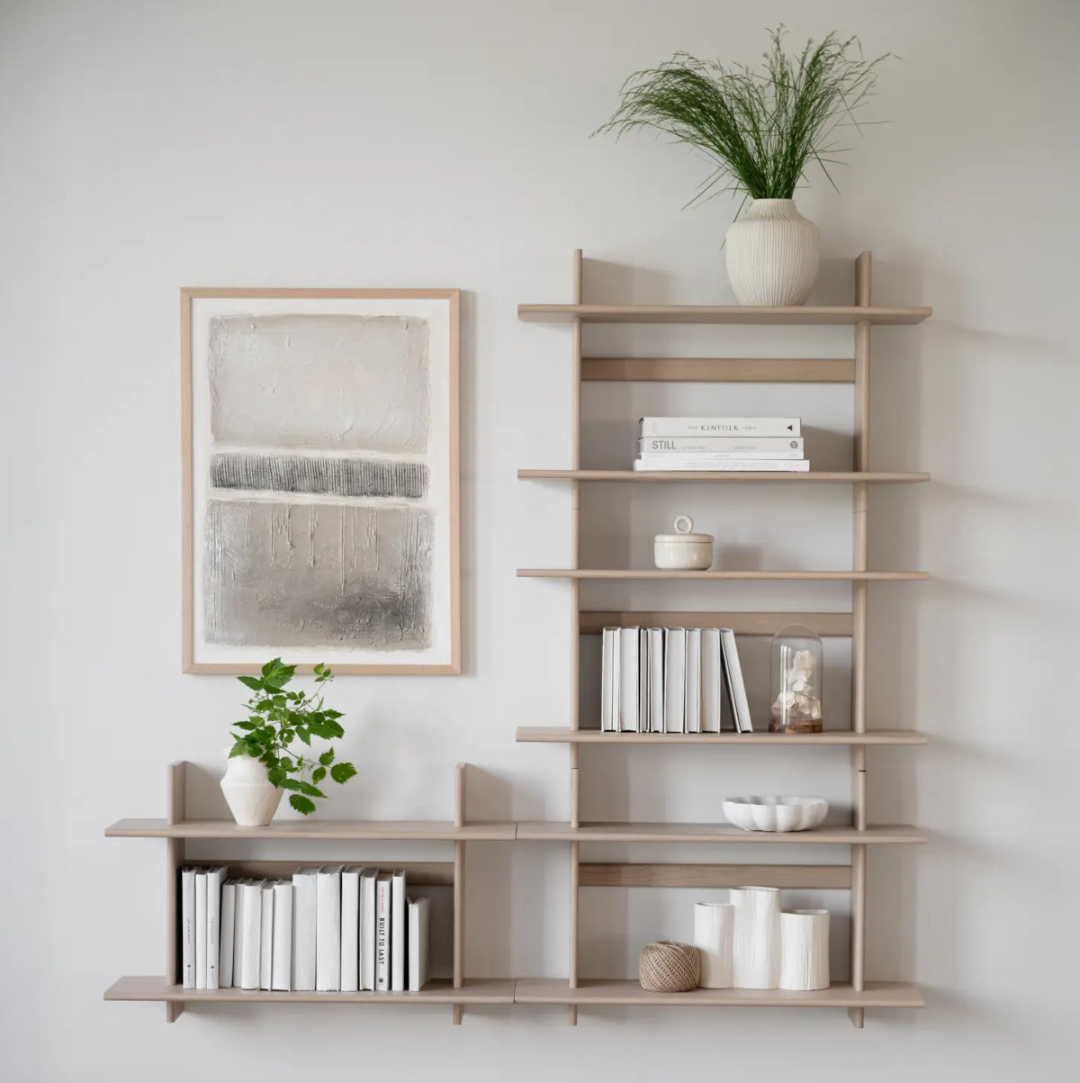 Rowico Westlock væghylde - hvidvasket eg - 75x28x45