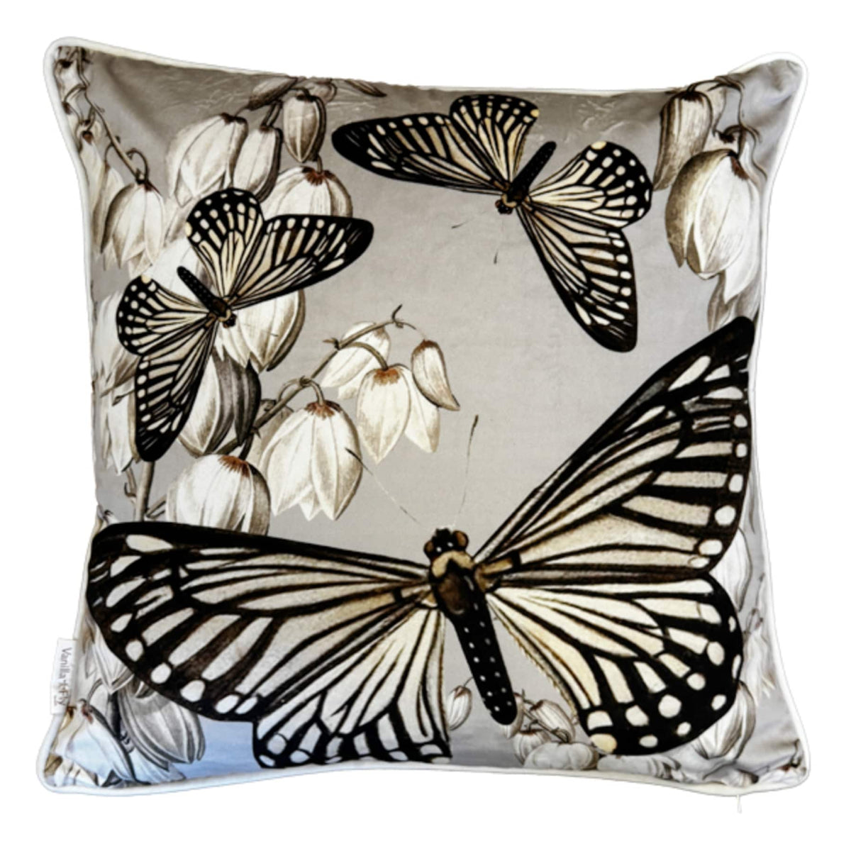 Vanillafly pude - grey butterfly - 50x50 - inkl fyld
