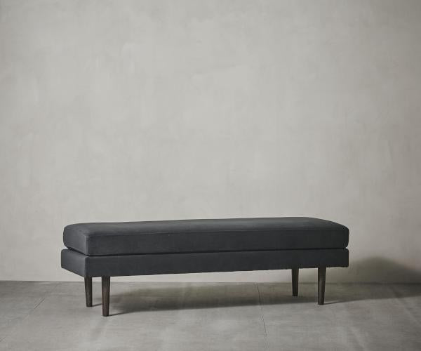 Lene Bjerre Ella bænk - mørkegrå velour - 150 cm