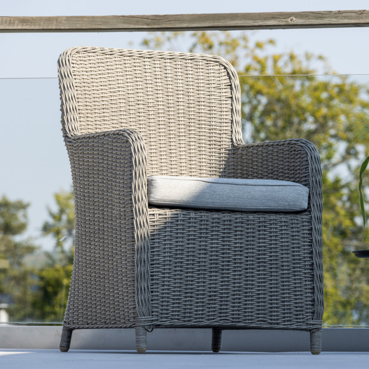 Venture Design Wembley spisestol - grå poly flet - inkl hynde