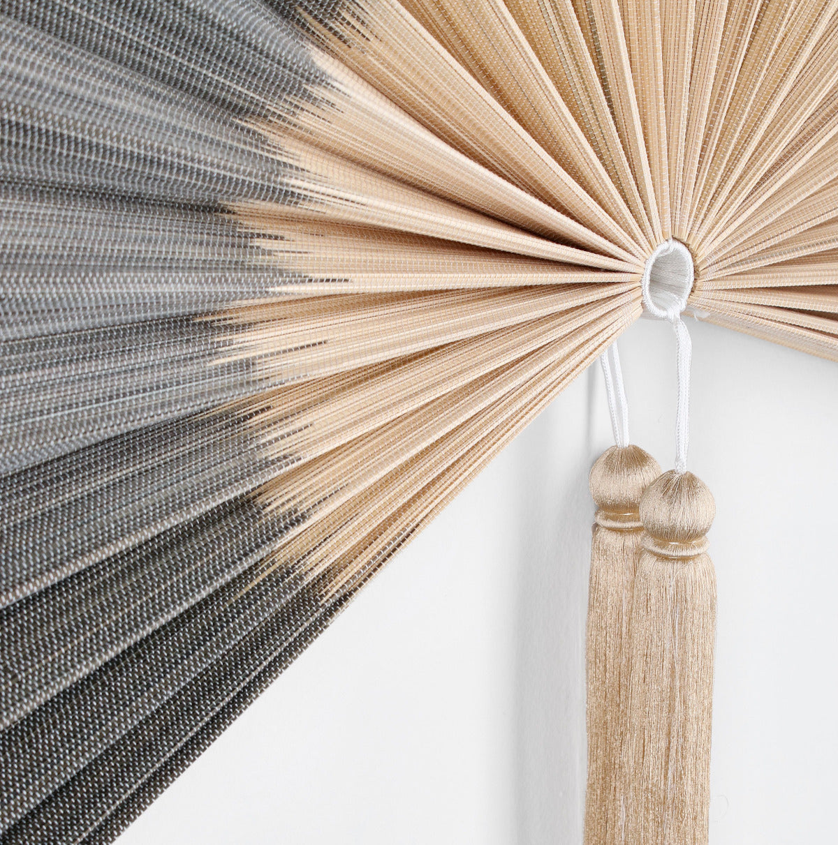 Nanka Vifte vægdekoration - 43x89 - semi black/beige