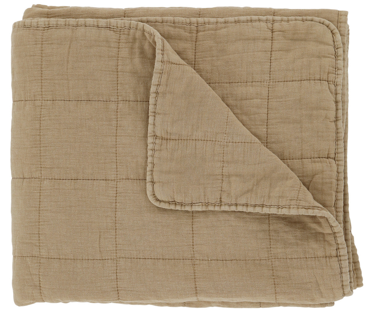 Chic Antique Vintage Quilt plaid - honning - 180x130