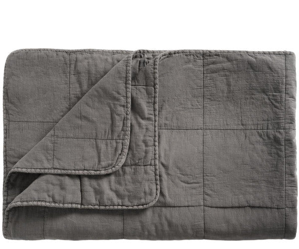 Ib Laursen Vintage Quilt plaid - smoke - 180x130