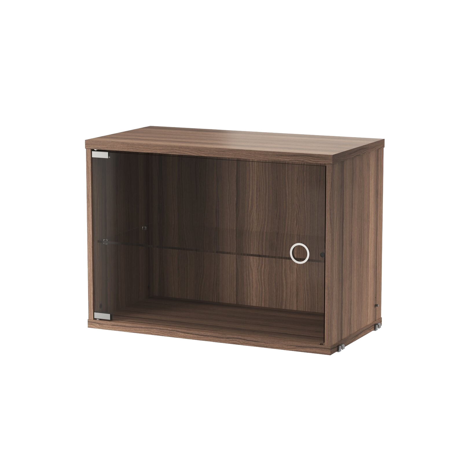 String Display Cabinet Swing glass Door 58x42x30 Walnut
