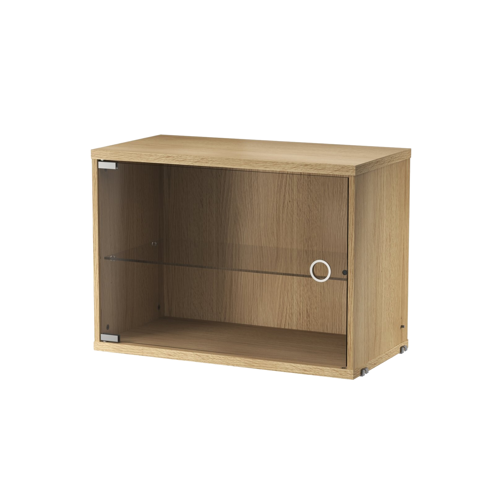 String Display Cabinet Swing glass Door 58x42x30 Oak