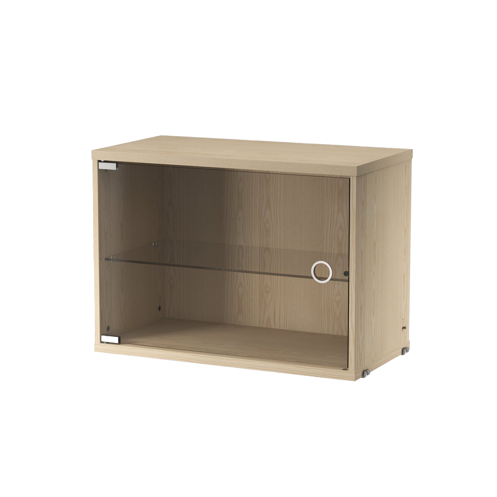 String Display Cabinet Swing glass Door 58x42x30 Ash