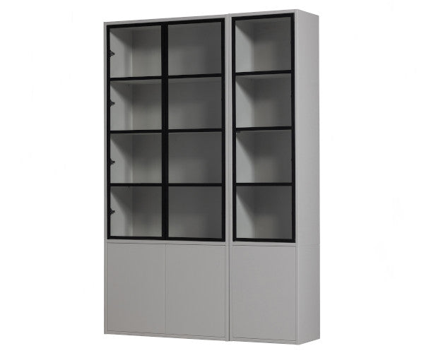 vtwonen Basic vitrineskab - 230x101x40 - mist