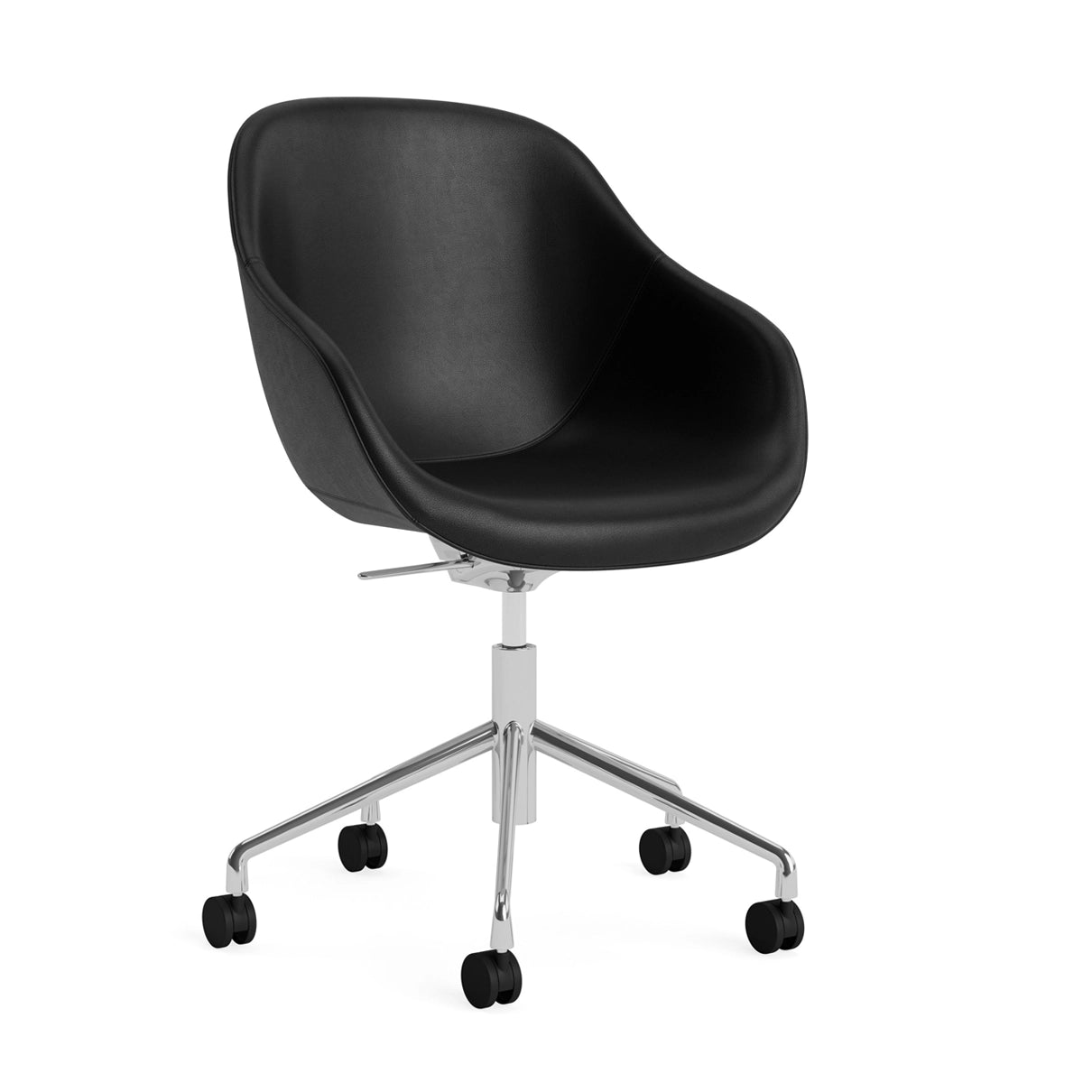 HAY About A Chair - AAC 155 - Kontorstol - Sort Sense Læder