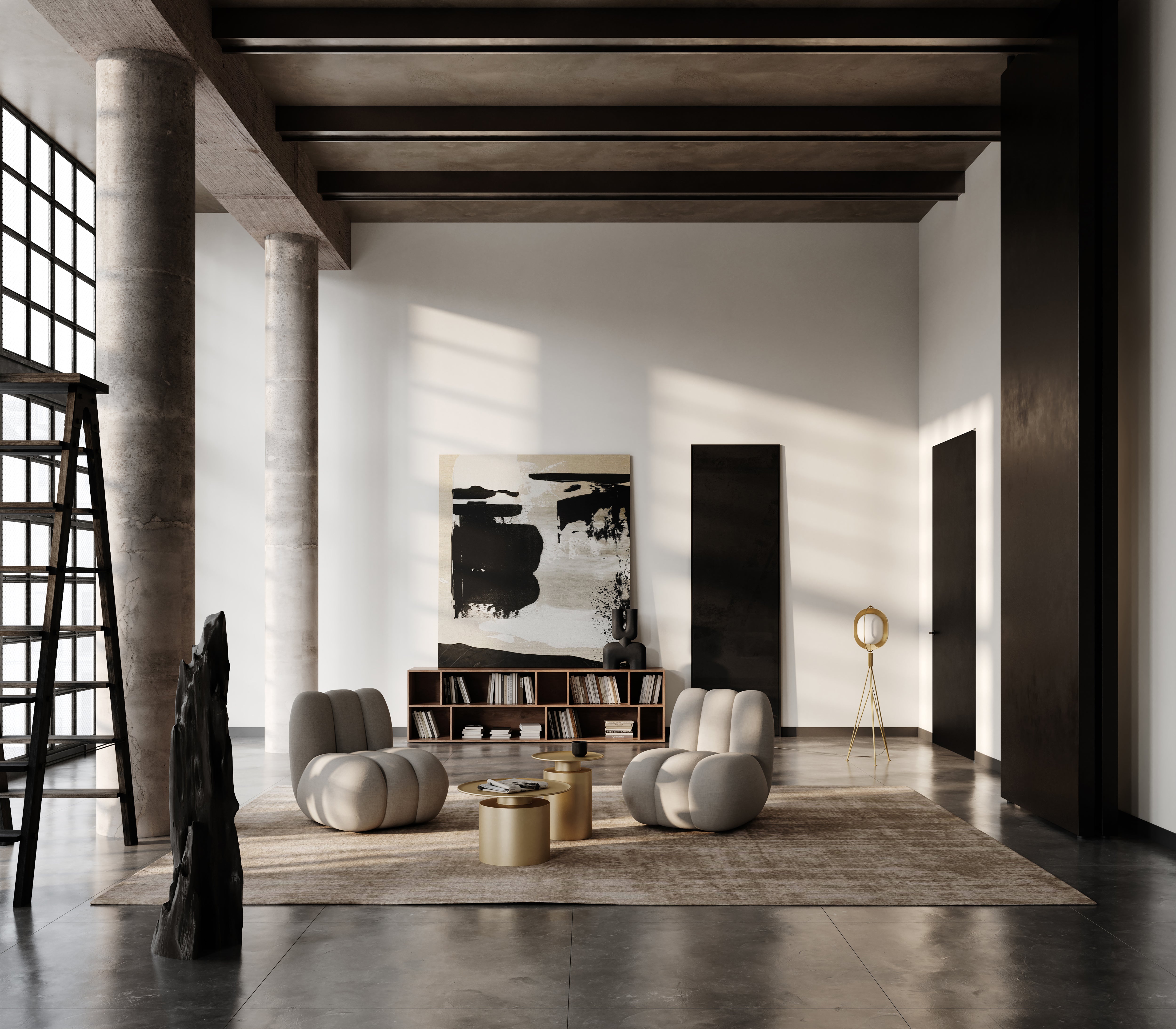 101 CPH Pearl Floor Lamp - Brass