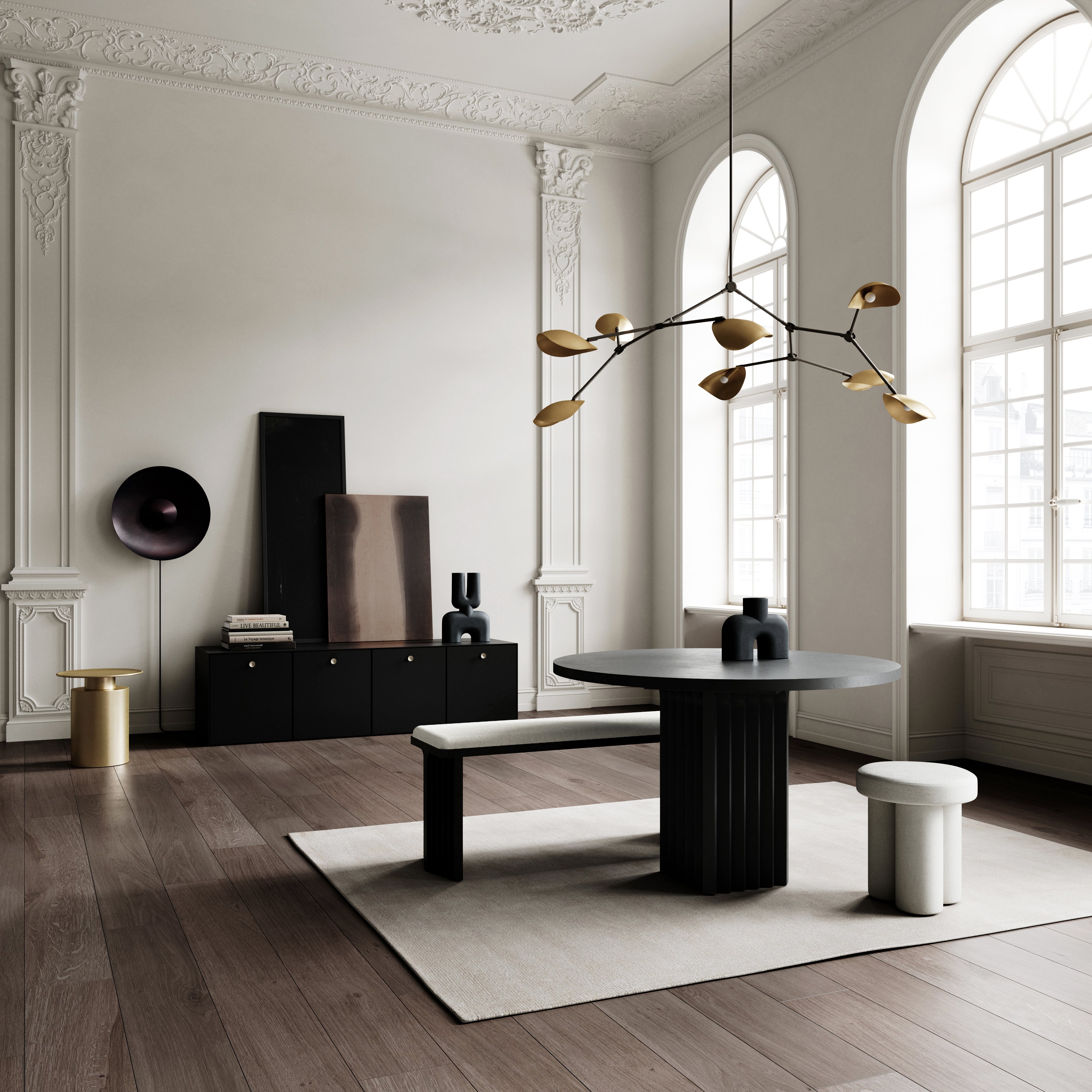 101 CPH Stingray Chandelier - Brass (5m)