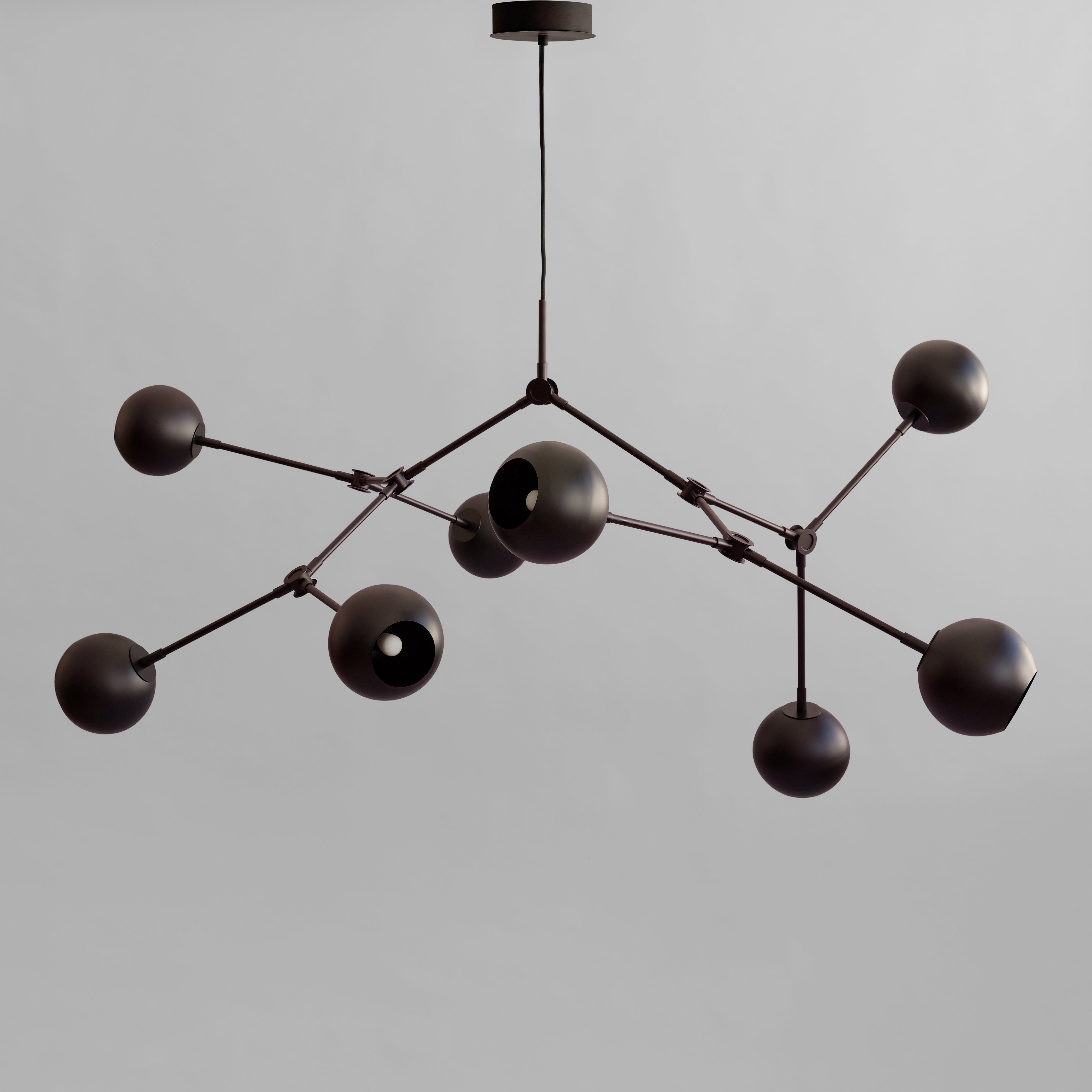 101 CPH Drop Chandelier Globe - Burned Black (5m)