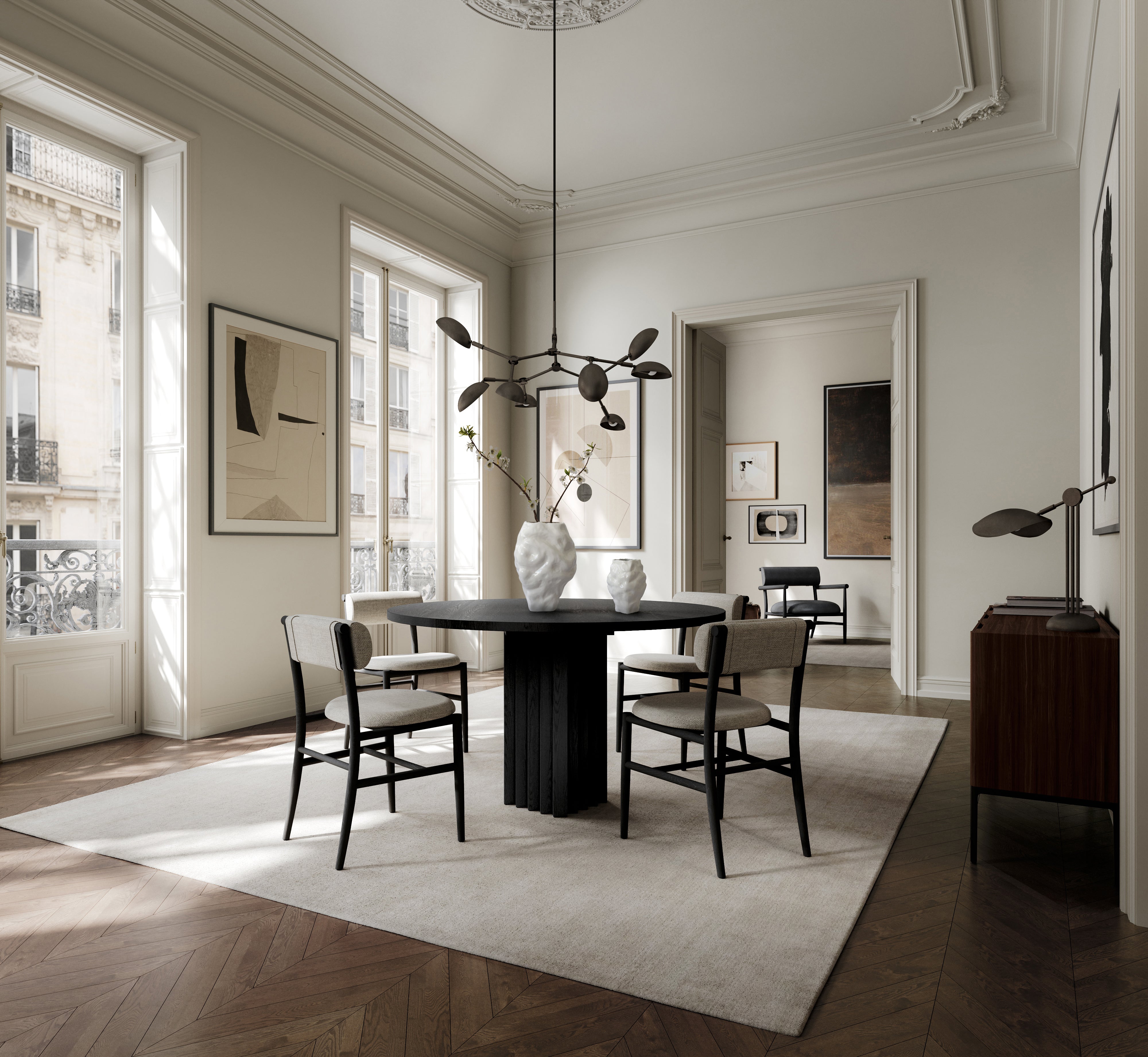 101 CPH Nama Dining Chair, Coffee Black - Linen