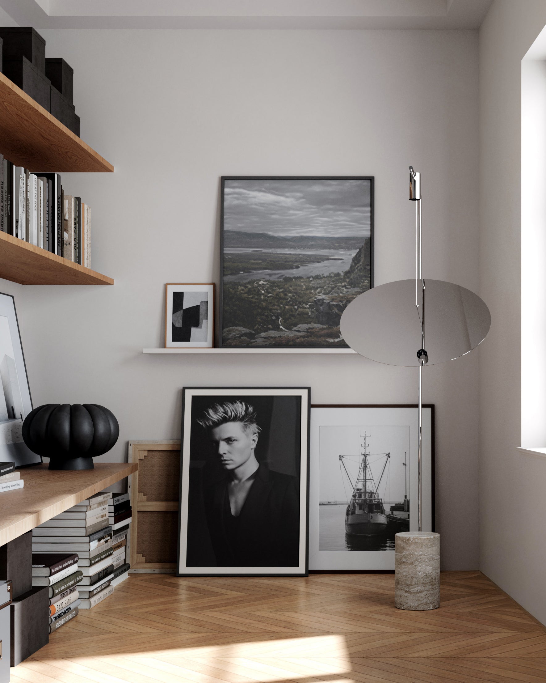 101 CPH The Moon Floor Lamp - Chrome