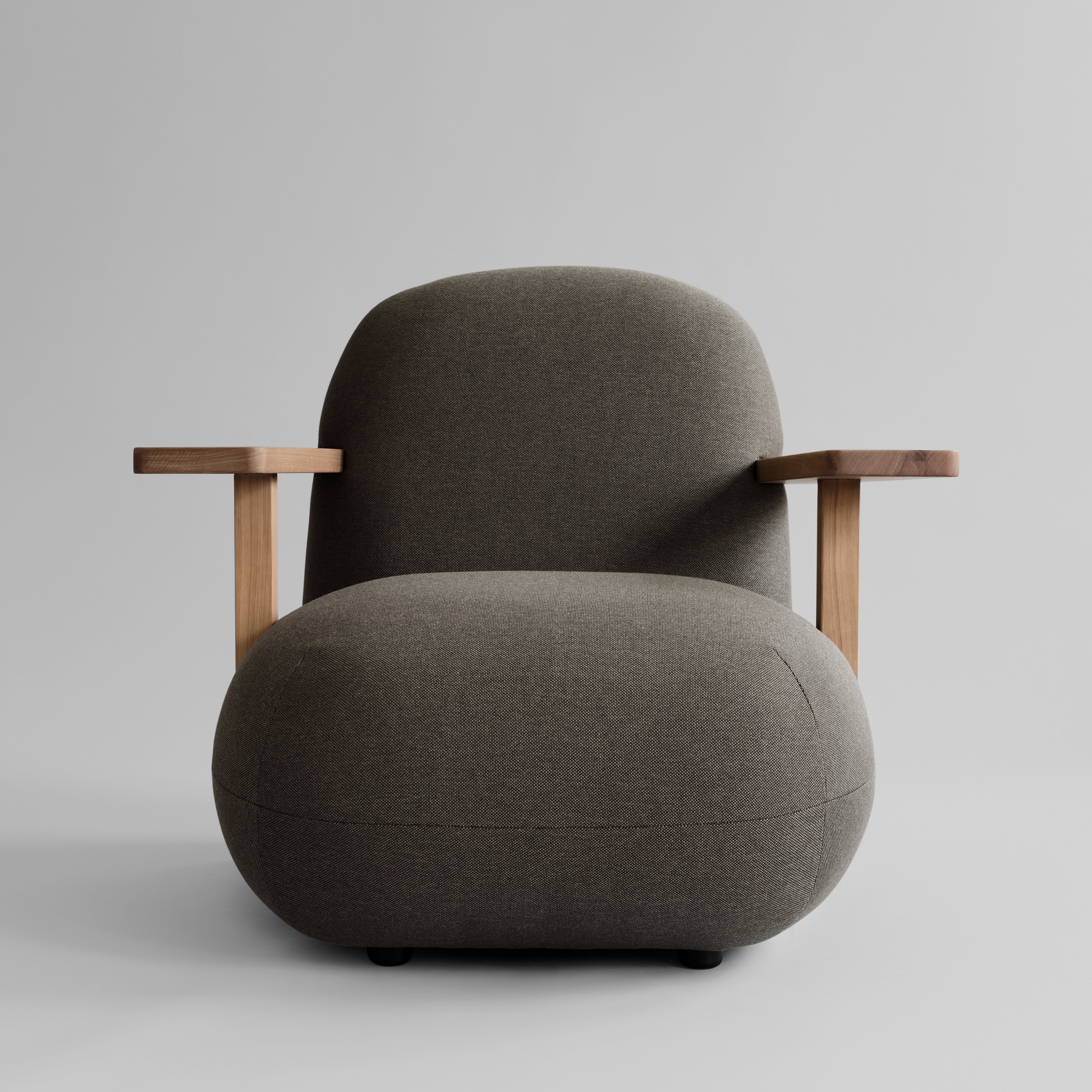 101 CPH Toe Chair Armrest - Teak / Stone Gray