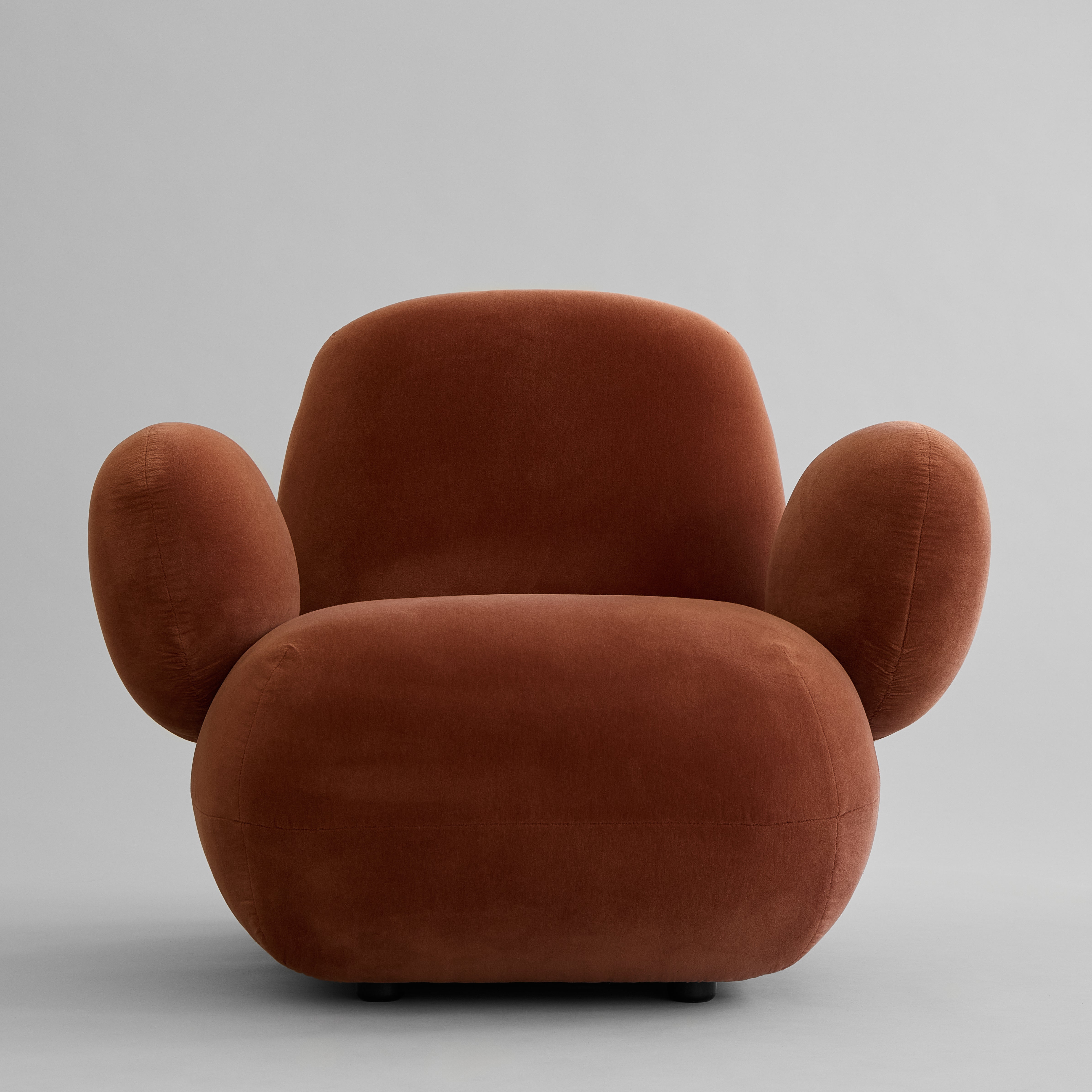 101 CPH Toe Armchair, Flat - Rust