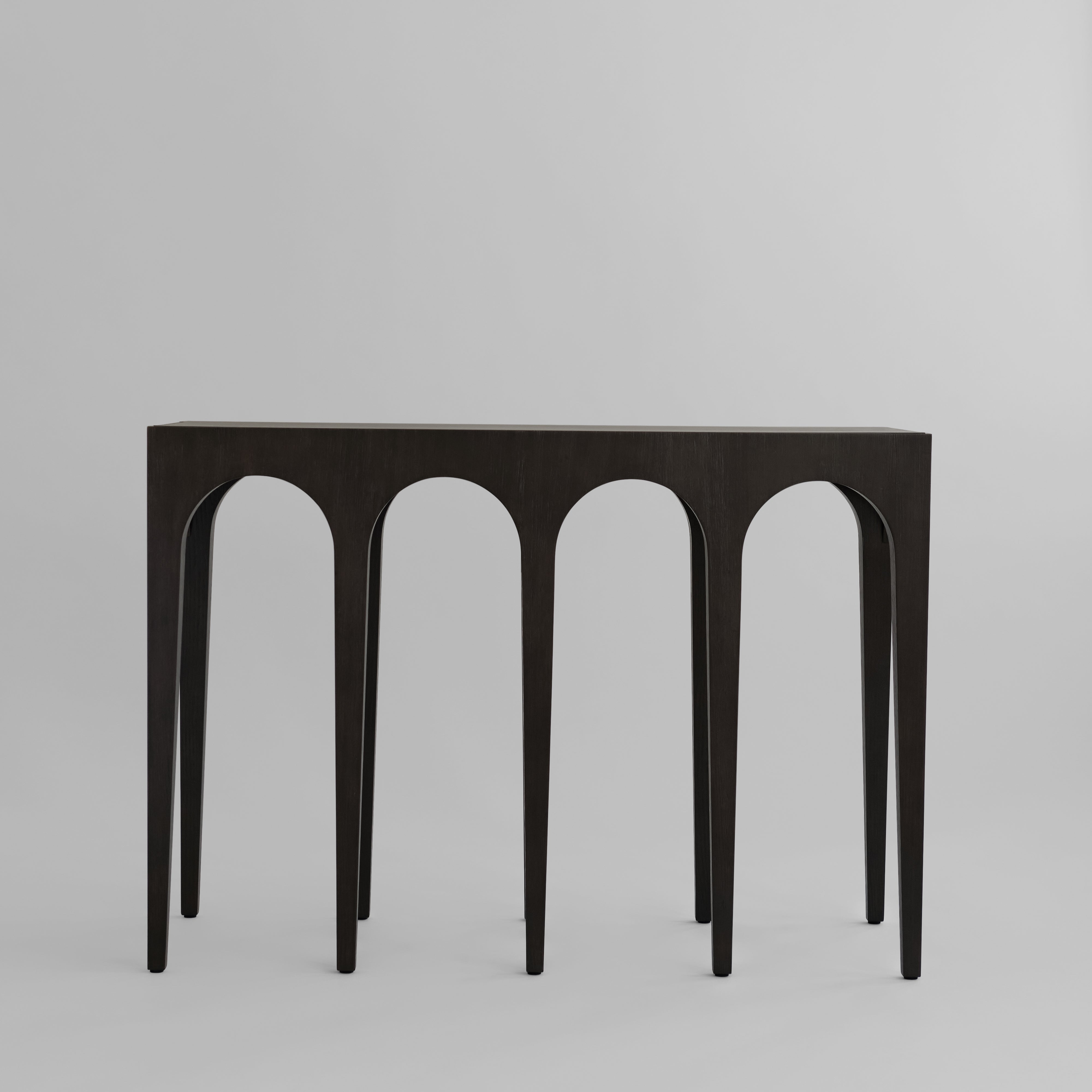 101 CPH Bow Console, Big - Coffee Black Oak