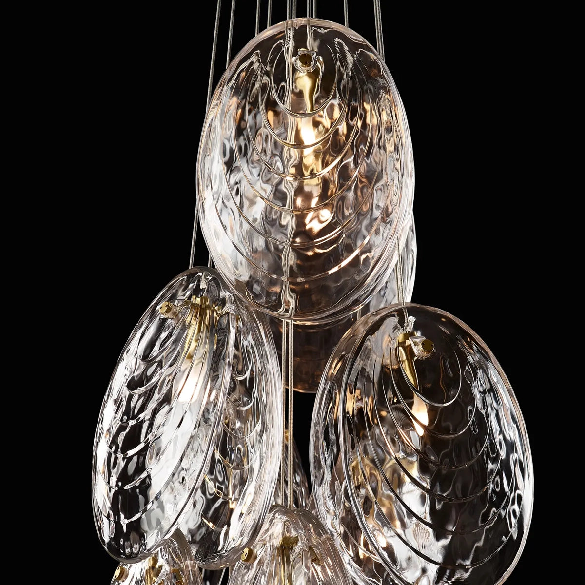Bomma Mussels - Cluster 6 pcs. - Clear - Inkl. Rosette