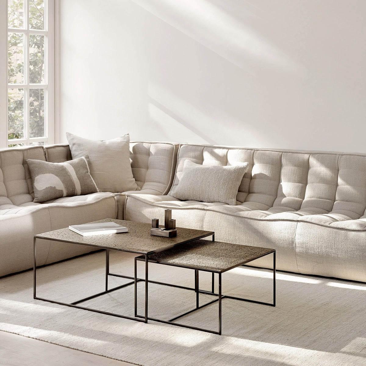 Ethnicraft N701 Hjørnesofa - Beige - DEMO.
