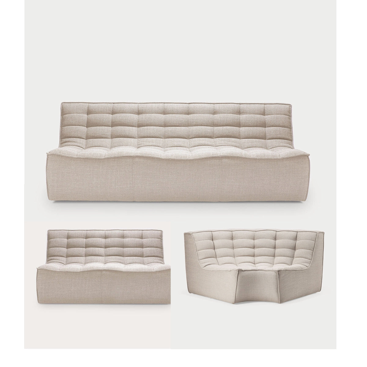 Ethnicraft N701 Hjørnesofa - Beige - DEMO.