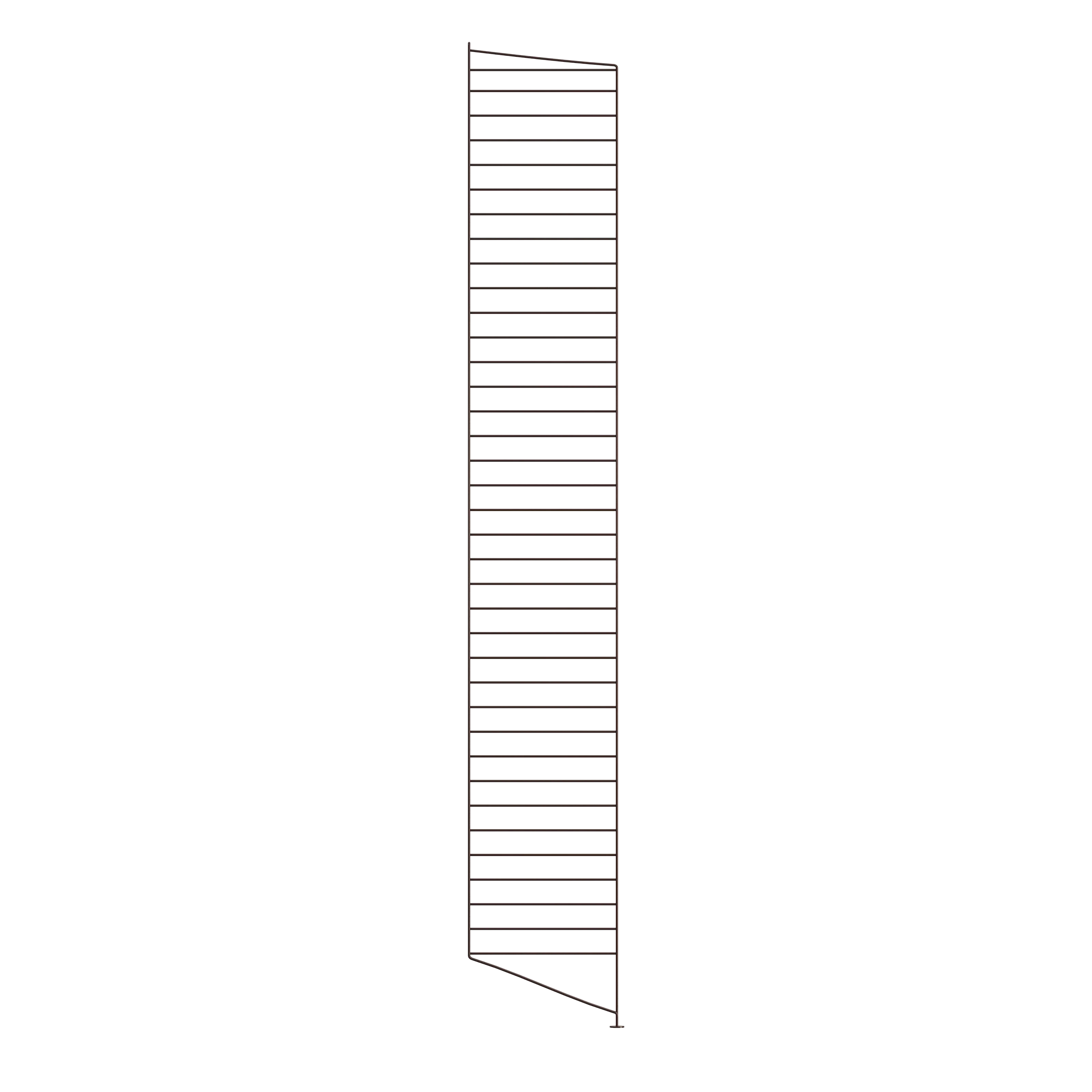 String Floor Panel D30 x H200, Dark brown, 2-pack