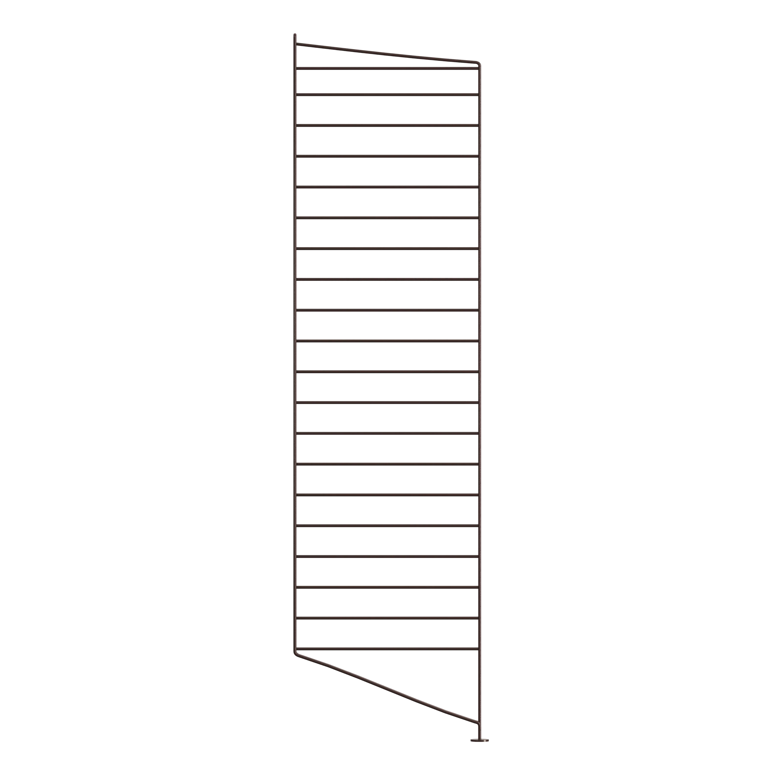String Floor Panel D30 x H115, Dark brown, 1-pack