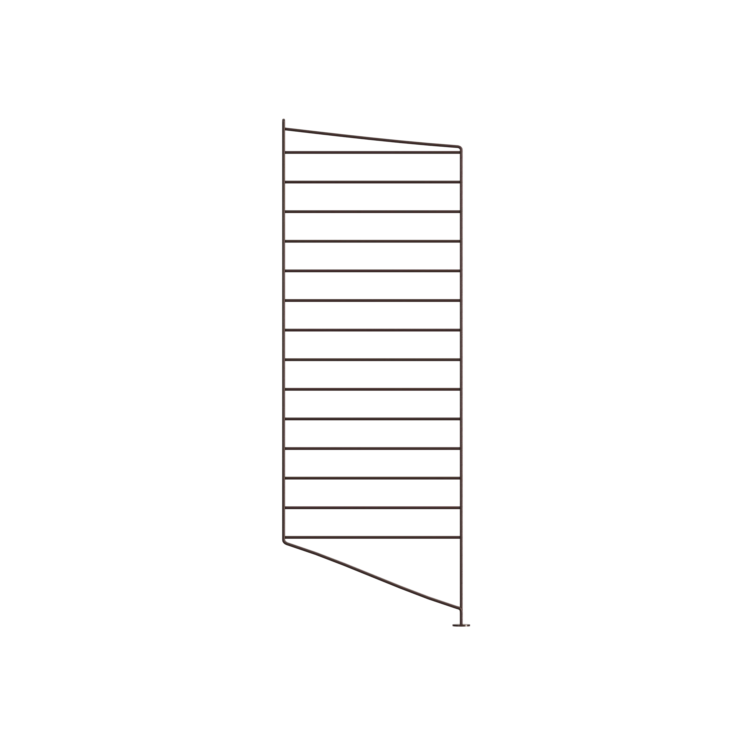 String Floor Panel D30 x H85, Dark brown, 2-pack