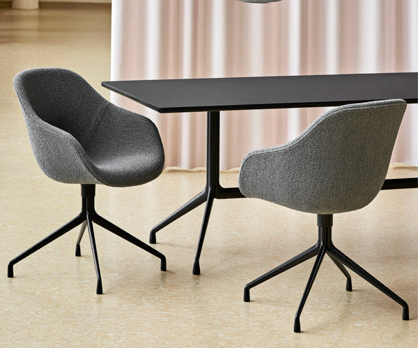 HAY About A Table AAT10 - 220x90cm - Sort linolium