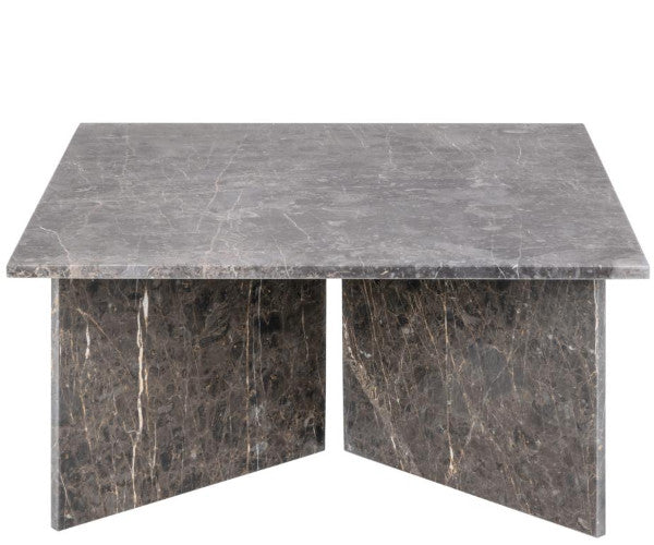 Vega marmor sofabord - 90x90 - marron brown