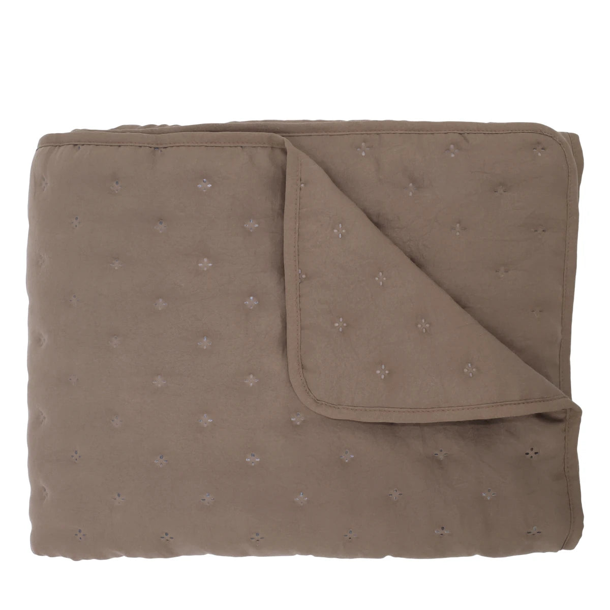 Chic Antique Soft Quilt plaid - valnød - 180x130
