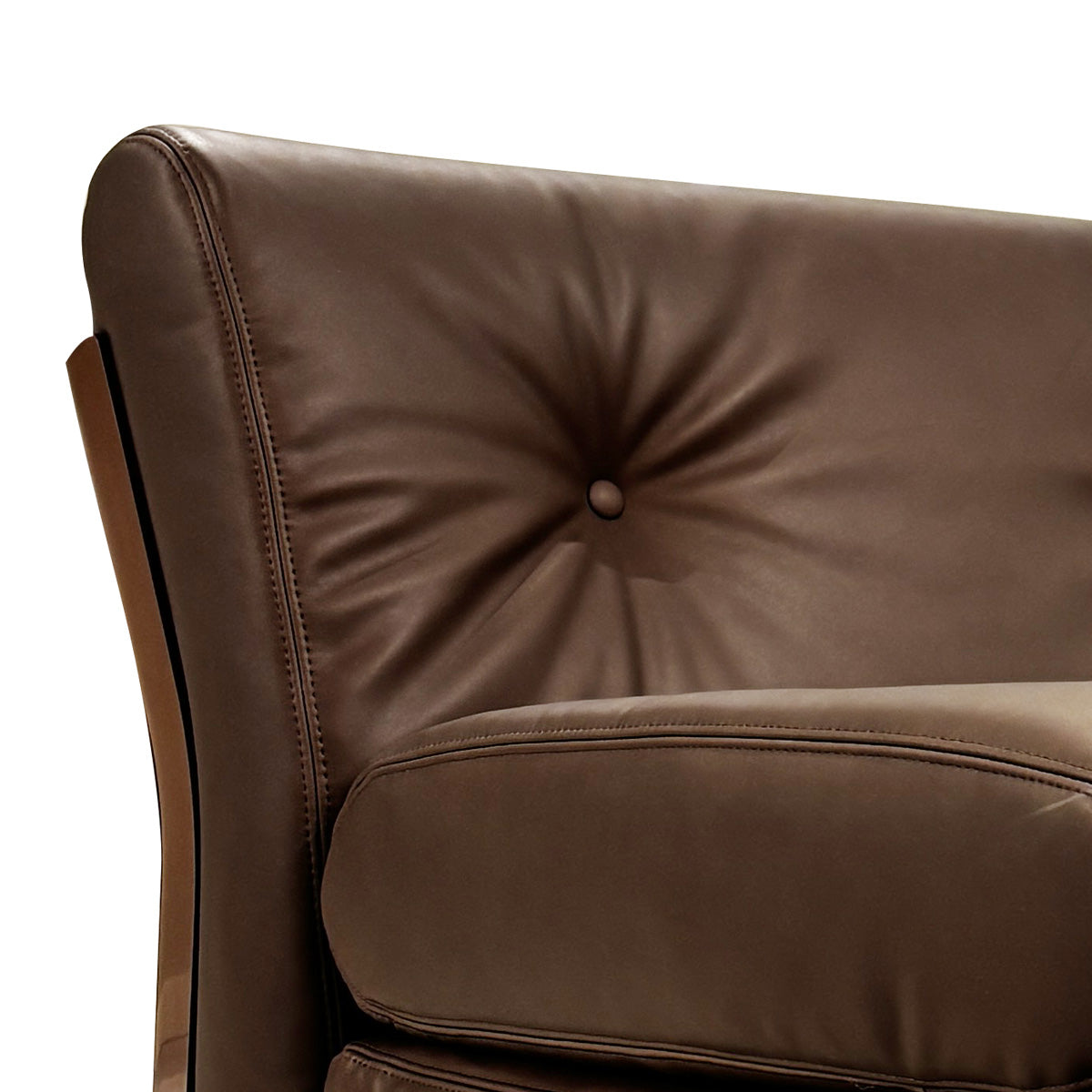 HAY Amanta 1 Seater - Burgundy Red Shell - Sense Læder - Dark Brown