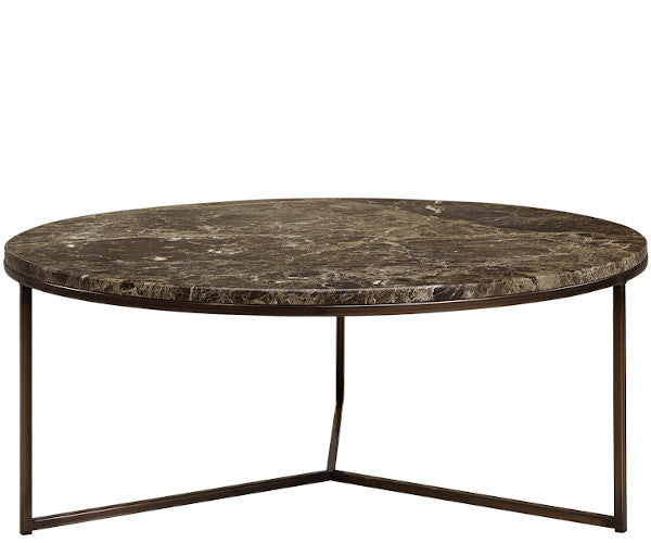 rundt marmor sofabord 100 cm