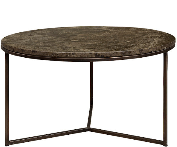rundt marmor sofabord 80 cm