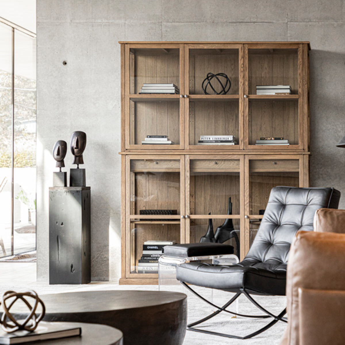 Artwood Denver vitrineskab - 220x170x40 - oak