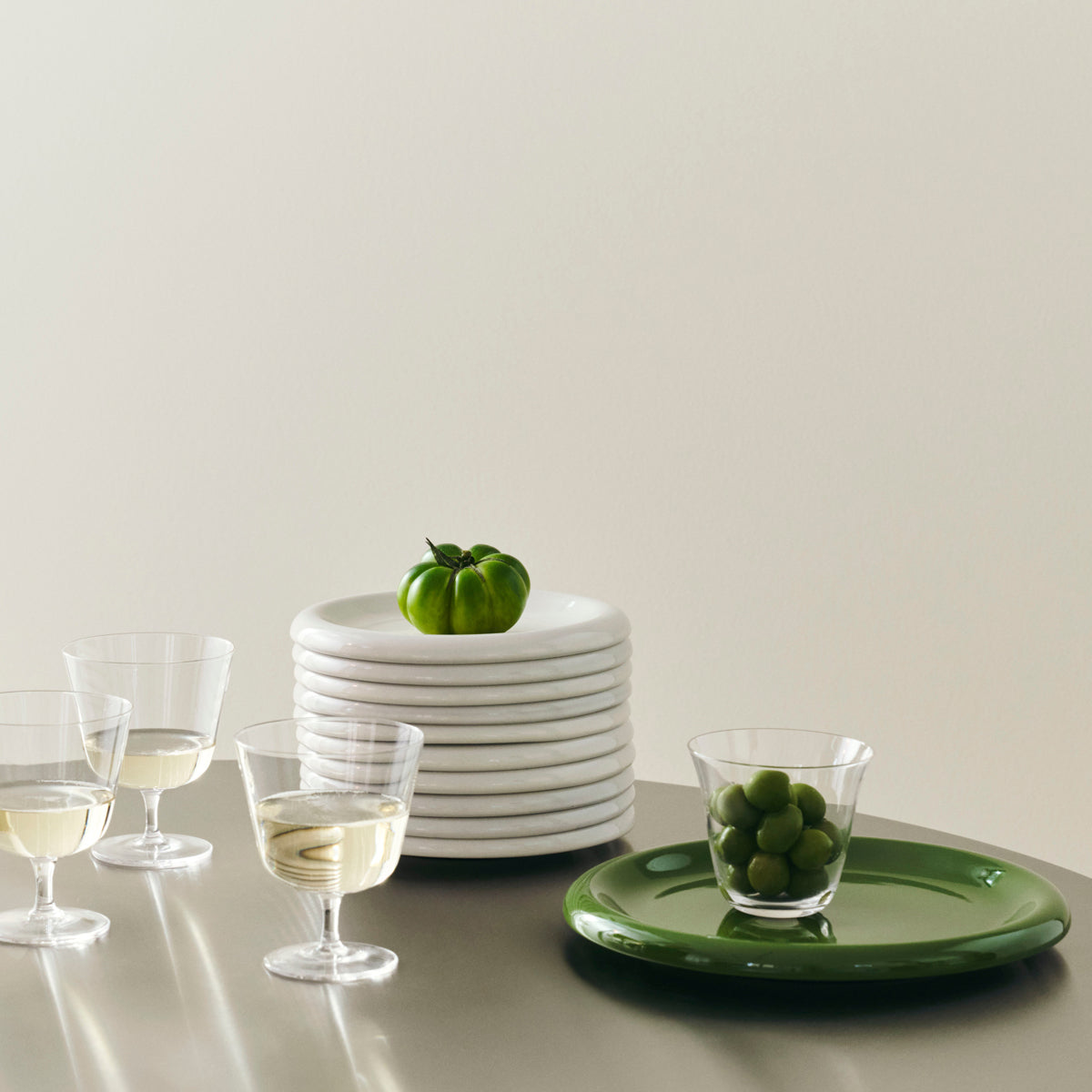 HAY Barro Plate - 24cm. - Green - Set a 2 stk.