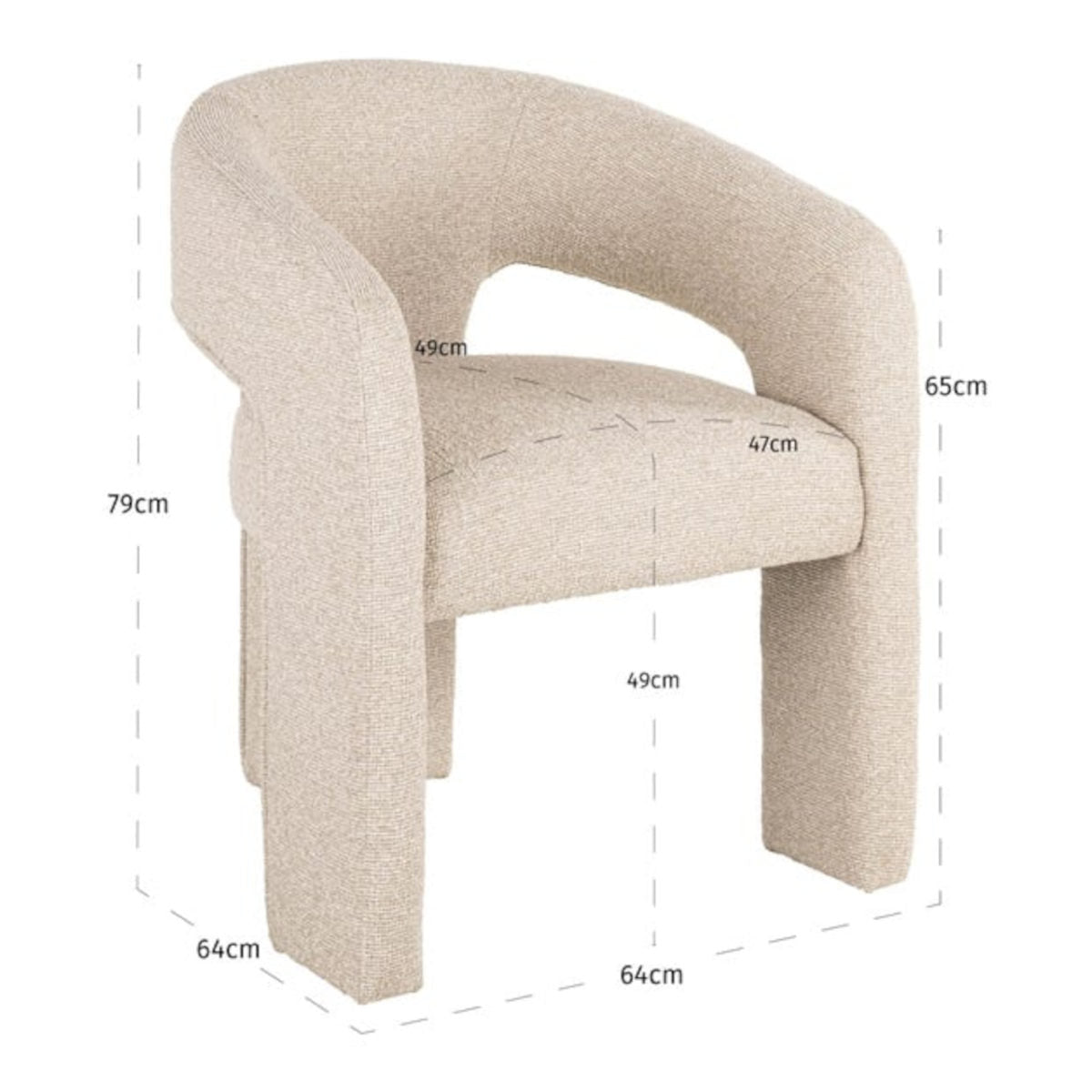 Richmond Interiors Belle stol - Biscotti