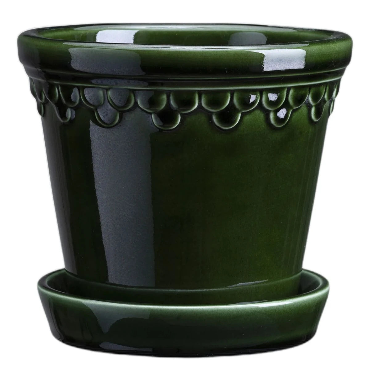 Bergs Potter Københavner krukke - 14x12 - emerald green