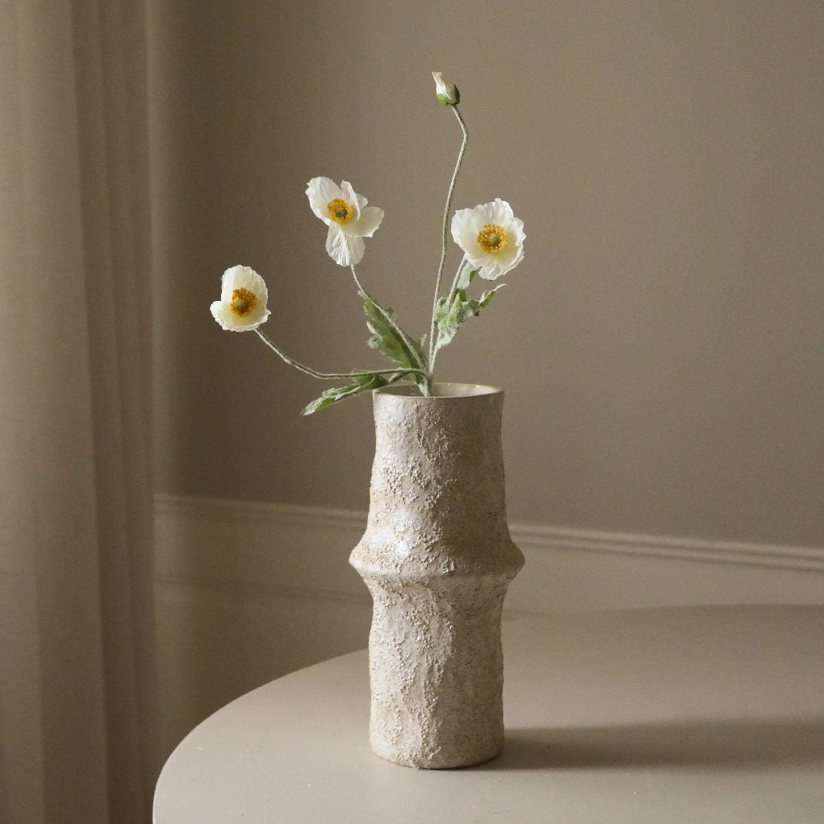 Botané Poppy blomst - hvid