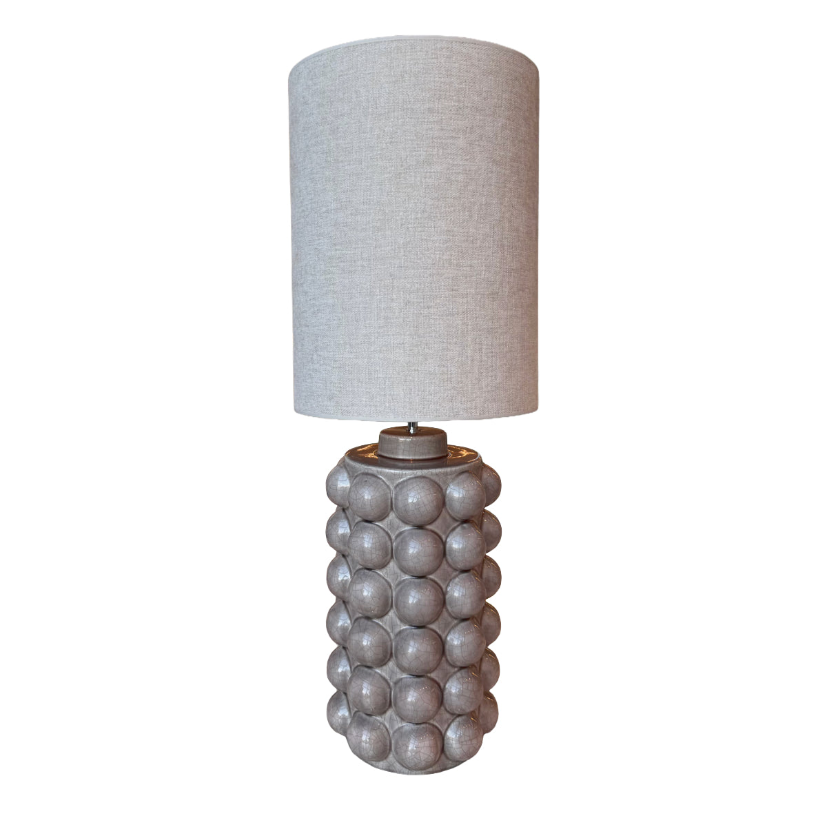 Hallbergs Bubbles lampe - 49 - broken grey - inkl london beige skærm