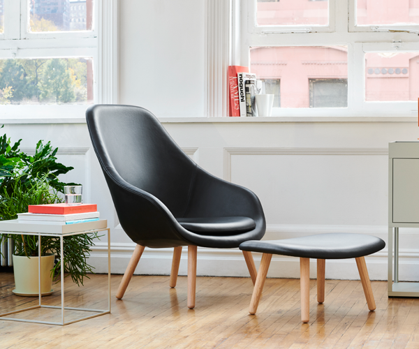 HAY About a Lounge Chair (AAL92) - California Læder - Sort - M.Skammel