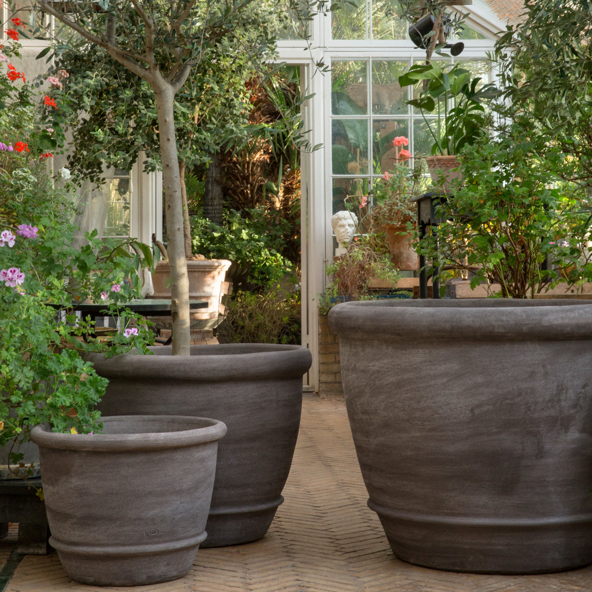 Bergs Potter Campana krukke - 80x63 - grå terracotta