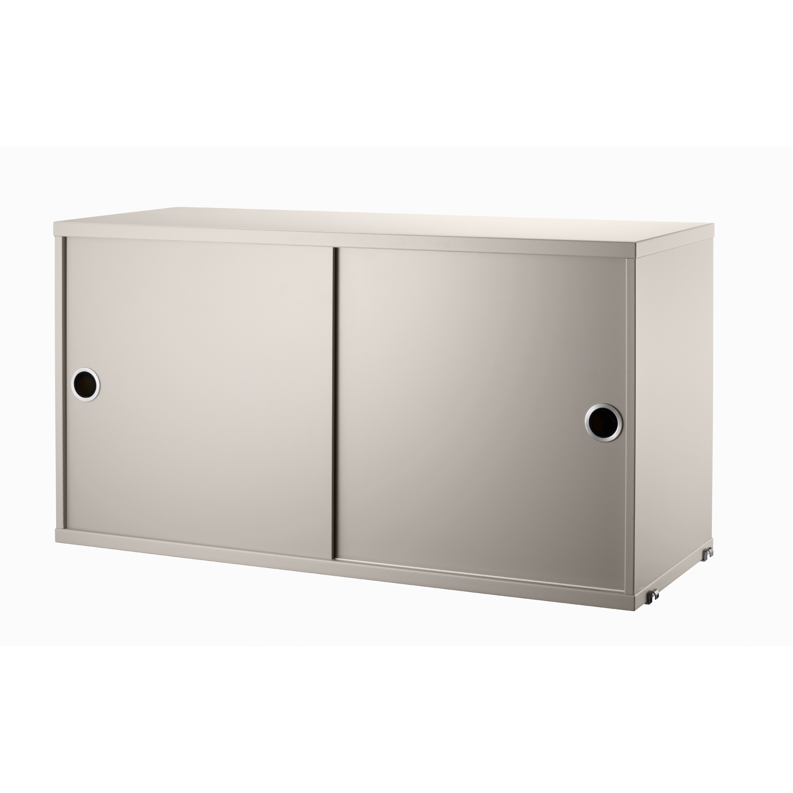 String Cabinet with Sliding Doors 78x42x30 Beige
