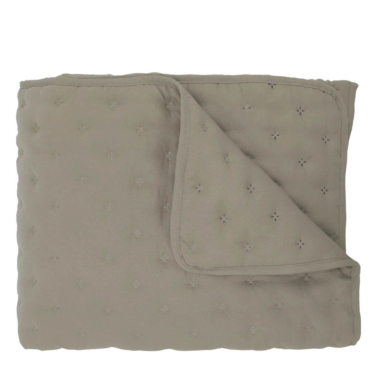Chic Antique Soft Quilt plaid - latte - 180x130