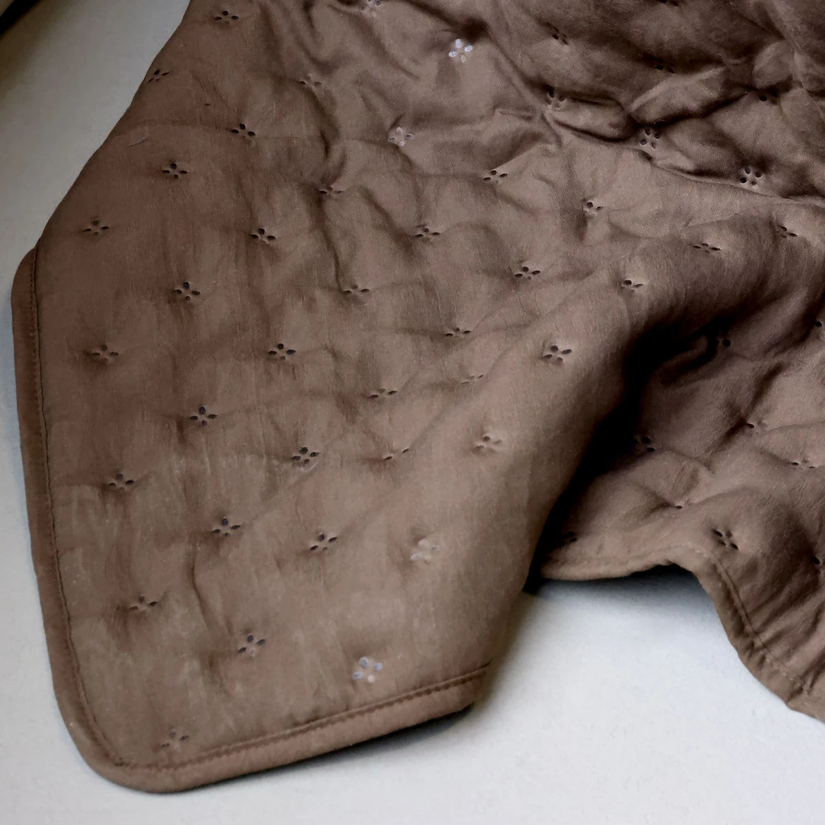 Chic Antique Soft Quilt plaid - valnød - 180x130