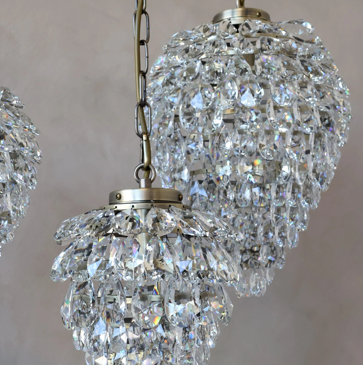 Chic Antique Versailles Dråbe lysekrone - 35x36