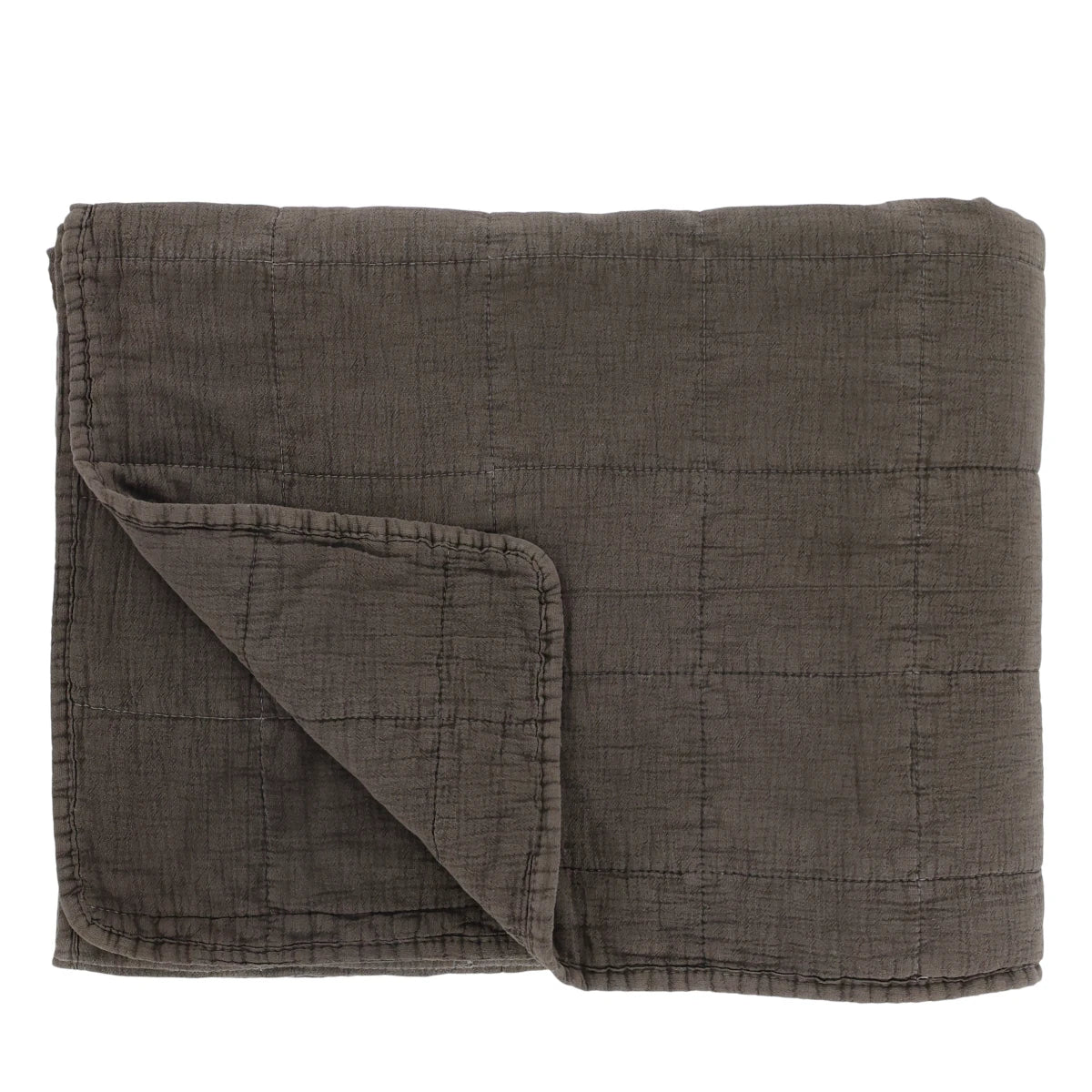 Chic Antique Vintage Quilt plaid - mocca - 180x130
