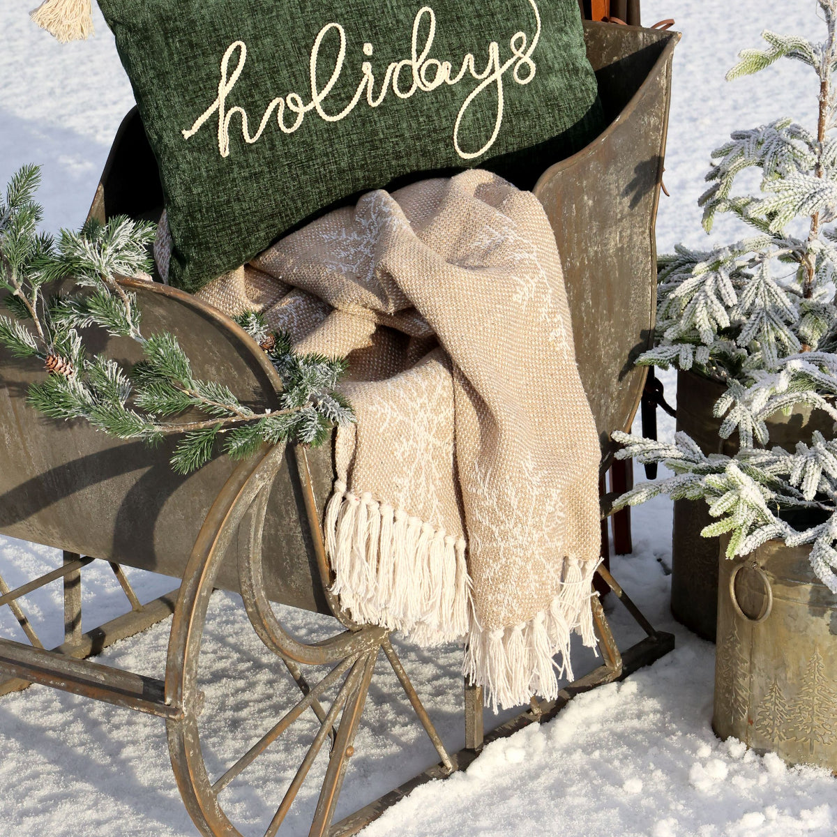 Chic Antique Vintage kane - 63x84x50 cm - antique zink