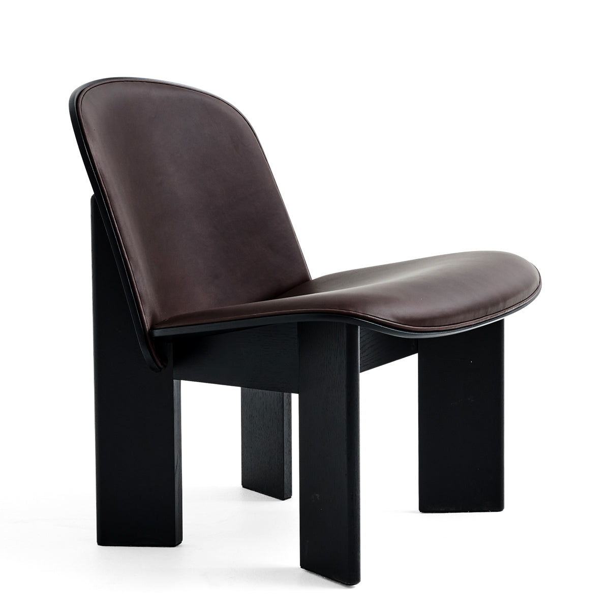 HAY Chisel Lounge Chair - Sort - Sense Læder - Dark Brown